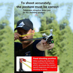 Fishing Bait Slingshot Thrower Telescopic Rod Aluminum Alloy Laser Aiming