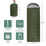 Pacoone Camping Sleeping Bag Lightweight 4 Season Cold Envelope Backpacking Sleeping Bag