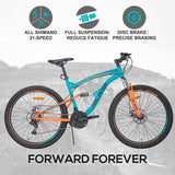 Hiland Full-Suspension Mountain Bike, 21 Speed, 26 Inch wheels