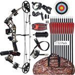 Compound Bow 15-45lbs 18.25&quot;-29&quot; Let-Off 75% Archery Hunting Equipment Max Speed 290fps with Accessories Right Hand