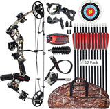 Compound Bow 15-45lbs 18.25&quot;-29&quot; Let-Off 75% Archery Hunting Equipment Max Speed 290fps with Accessories Right Hand