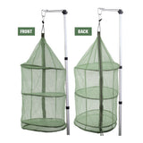 Foldable 3 Layer Drying Net; Dustproof Dryer Bag Mesh Rack with Zipper