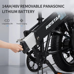 H20 Electric Bicycle 48V 1000W Fat Tire Electric Bike 20 Inch folding