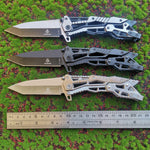 Black  Silver 9CR18MOV Steel  Folding Knife