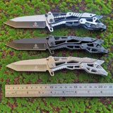 Black  Silver 9CR18MOV Steel  Folding Knife