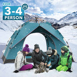 3-4 Person Camping Tent  Waterproof Anti-UV