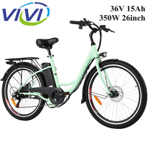 26 inch 350W E-bike Bicycle  Electric Commuter Disc Brake Lithium Battery 7 Speed