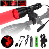 5000Lm T6 LED Flashlight Hunting Rifle Lights Picatinny Weaver Mount +Charger+18650 Battery