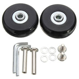 1 Set Luggage Replacement Wheels Black With Screw  Load-bearing 40/43/54/60/64/70mm Tool Part