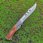 Folding Pocket Knife Wood Handle Tactical Knives