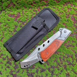 Folding Pocket Knife Wood Handle Tactical Knives