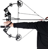 Compound Bow 15-45lbs 18.25&quot;-29&quot; Let-Off 75% Archery Hunting Equipment Max Speed 290fps with Accessories Right Hand