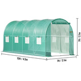 VEVOR Walk-in Tunnel Greenhouse Galvanized Frame Waterproof Cover