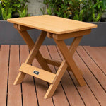 Portable Folding Side Table Square All-Weather and Fade-Resistant