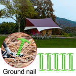 10pcs Tent Peg Outdoor Camping Trip Tent Nails Ground Nails Screw Stakes Plastic Sand Pegs Trip Beach Awning Stakes