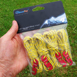 4pcs Multifunction Tent Rope Durable Polypropylene With S-Shaped Hook