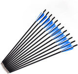 SinoArt 20&quot; Carbon Crossbow Bolt Arrows Crossbolt Arrows For Archery With 4&quot; Vanes for Competition Practice Hunting