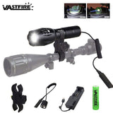 A100 Tactical Q5 T6 Led Hunting Flashlight Zoomable 350 yard USB Charger