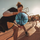 Reflective Basketball Street Basketball Game Glowing Basketball Durable Leather Basketball