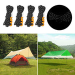 4x 4m Tent Paracord  Wind Rope Buckle High Reflective Parachute Cord