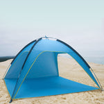 Big Beach Camping Tent Ventilated Silver-Coated Rainproof Anti-UV Sunshade with Storage Bag