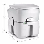 Portable Toilet With Piston Pump Level Indicator - Large Waste Tank – 100-120 Flushes For Rv, Camping, Hiking & Boating