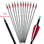 6pcs/12pcs Archery Mixed Carbon Arrow ; 6.2mm Spine