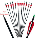 6pcs/12pcs Archery Mixed Carbon Arrow ; 6.2mm Spine