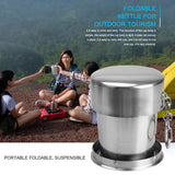 75/150/250ml Stainless Steel Folding Cup With Keychain Retractable Mug