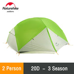 Naturehike  2 Person Camping Tent Ultralight 20D Nylon Backpacking Waterproof