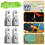 Automatic Lock Hook Set with Rope Tighten Lock for Camping Boating