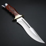 Hunting knife wooden handle high hardness fixed blade camping multi-functional