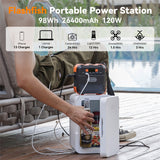 200~240V Portable Power Station 120W 98Wh Backup Lithium Battery DC AC Solar Generator