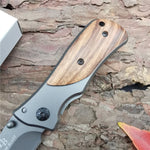 Outdoor Tactical Camping Hunting Survival Pocket Folding Knife  7CR13MOV Blade Knives ring Ring  Fold Open Package