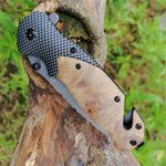 WOOD Handle Folding  Utility Knife Good for Hunting Camping