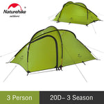 Naturehike Tent 20D Silicone Fabric 1 Room Rainproof 3-4 Person Tent