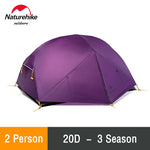 Naturehike  2 Person Camping Tent Ultralight 20D Nylon Backpacking Waterproof