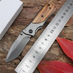 Outdoor Tactical Camping Hunting Survival Pocket Folding Knife  7CR13MOV Blade Knives ring Ring  Fold Open Package