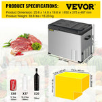 VEVOR 30L 40L 50L Mini Car Refrigerator Portable Fridge Freezer 12/24V DC 110-240 AC for RV Boat Camping Traveling