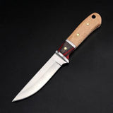 High Hardness 56HRC Field Survival Multi-function Hunting Knife Wooden Handle Small Straight Knife