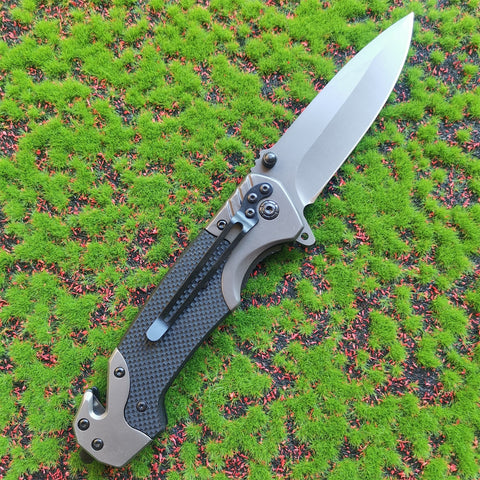 Folding Pocket Knife Steel G10 Handle