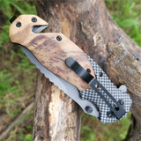 WOOD Handle Folding  Utility Knife Good for Hunting Camping