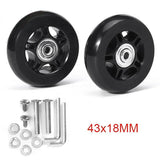 1 Set Luggage Replacement Wheels Black With Screw  Load-bearing 40/43/54/60/64/70mm Tool Part