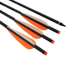 6pcs 22 inch Crossbow Carbon Arrows With Orange Vanes Removable Arrowhead Tip