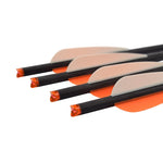 6pcs 22 inch Crossbow Carbon Arrows With Orange Vanes Removable Arrowhead Tip