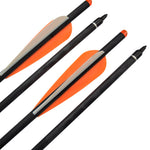 6pcs 22 inch Crossbow Carbon Arrows With Orange Vanes Removable Arrowhead Tip